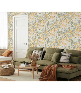 Papier peint Erismann - La Terrasse floral jaune - 1051807