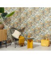 Papier peint Erismann - La Terrasse floral Bleu gris - 1051808