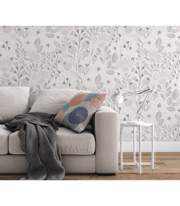 Papier peint Erismann - La Terrasse floral gris - 1051810