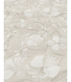 Papier peint Erismann - La Terrasse floral - beige et blanc -1051932
