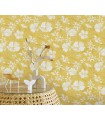Papier peint Erismann - La Terrasse floral jaune moutarde - 1051903