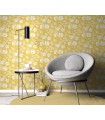 Papier peint Erismann - La Terrasse floral jaune moutarde - 1051903