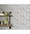 Papier peint Erismann - La Terrasse floral - noir et blanc - 1051915