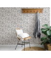 Papier peint Erismann - La Terrasse floral - noir et blanc - 1051915