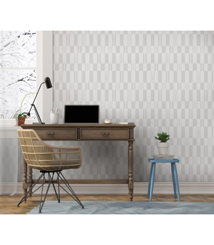 Papier peint Erismann - La Terrasse géométrique - Gris clair - 1052010