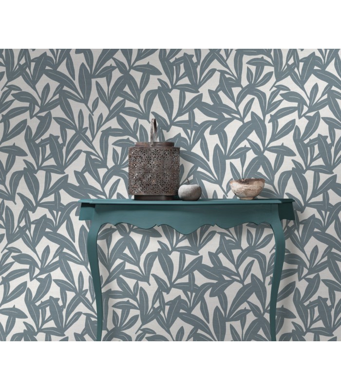 Papier peint Erismann - La Terrasse feuillage bleu gris - 1052108