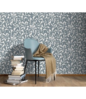 Papier peint Erismann - La Terrasse feuillage bleu gris - 1052108