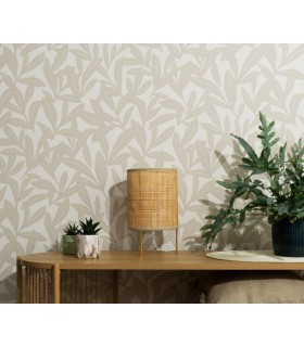 Papier peint Erismann - La Terrasse végétal - Beige et Lin - 1052132