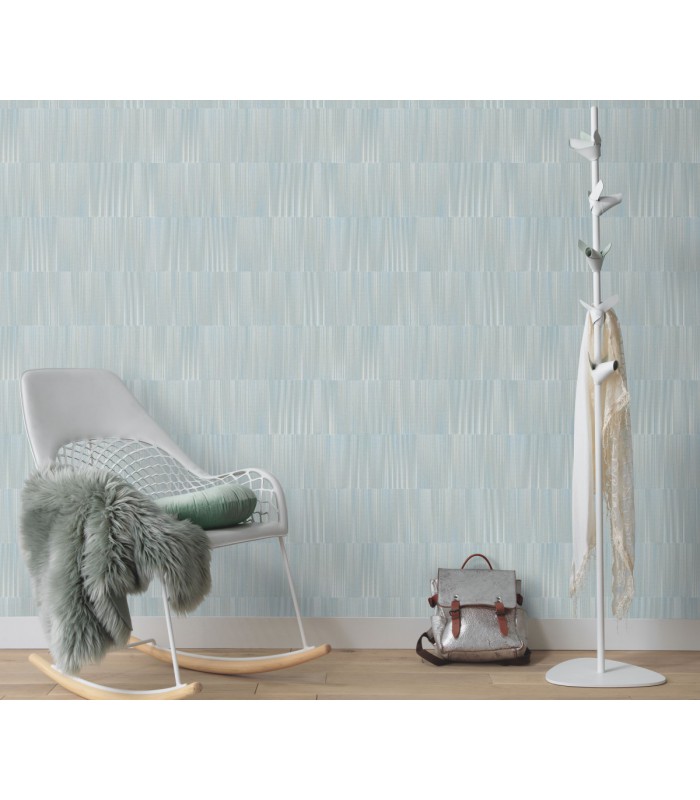 Papier peint Erismann, Collection Martinique - Intissé grainé, Décor : OXIDIZED VERT D´EAU