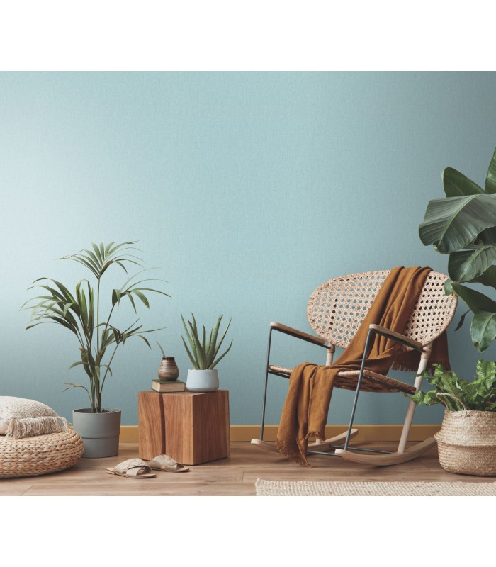 Papier peint Erismann, Collection Martinique - Intissé grainé, Décor : PASSION BLEU CLAIR