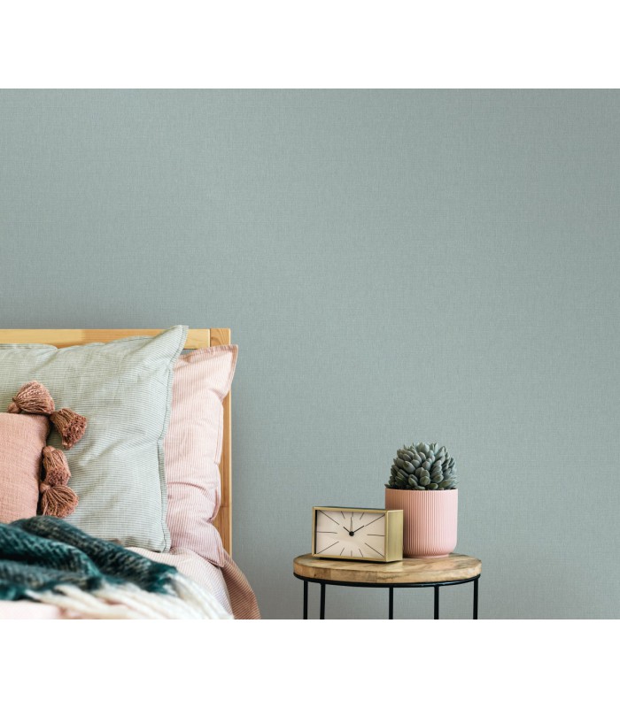 Papier peint Erismann, Collection Martinique - Intissé grainé, Décor : PASSION VERT D´EAU