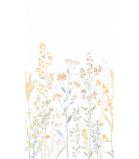 Papier peint Erismann - La Terrasse floral - Fleurs jaune - 220540101