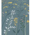 Papier peint Erismann - La Terrasse floral - Bleu gris - 220550101