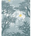 Papier peint Erismann - La Terrasse végétal - Décor végétal bleu gris -  220500101