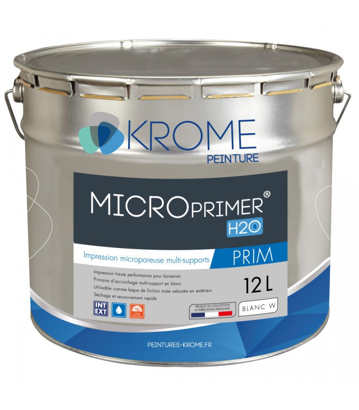 Krome MicroPrimer H2o Peinture d'Impression Microporeuse Multi-supports Intérieur et Extérieur