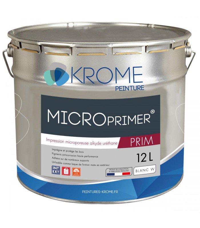 Krome MicroPrimer Peinture d'Impression Microporeuse et Antirouille - Intérieur et Extérieur