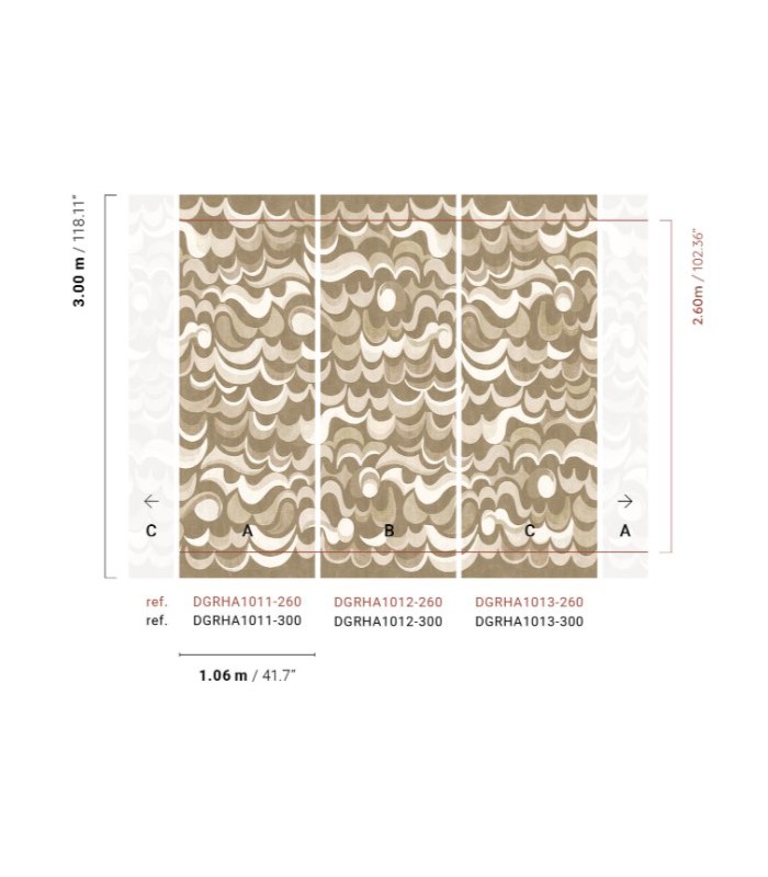 Papier Peint CHEVIOT IVORY DGRHA1011 260 - Collection RHAPSODY - MASUREEL - REF. DGRHA1011 260