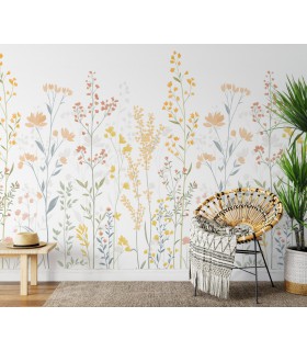 Papier peint Erismann - La Terrasse floral - Fleurs jaune - 220540101