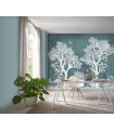 Papier peint Erismann - La Terrasse végétal - Décor végétal bleu vert - 220510101