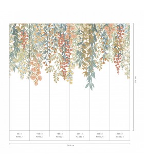 Papier peint Erismann - La Terrasse floral - Décor Floral panoramique - 220530101