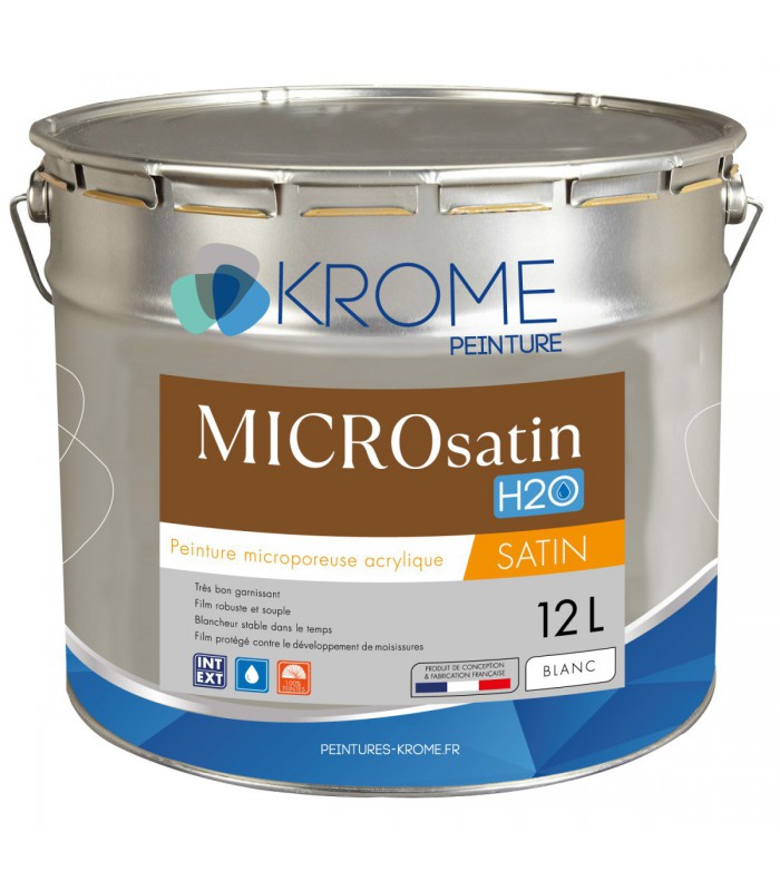 Peinture Microporeuse Intérieur et Extérieur - Microsatin H2O Krome - Satiné