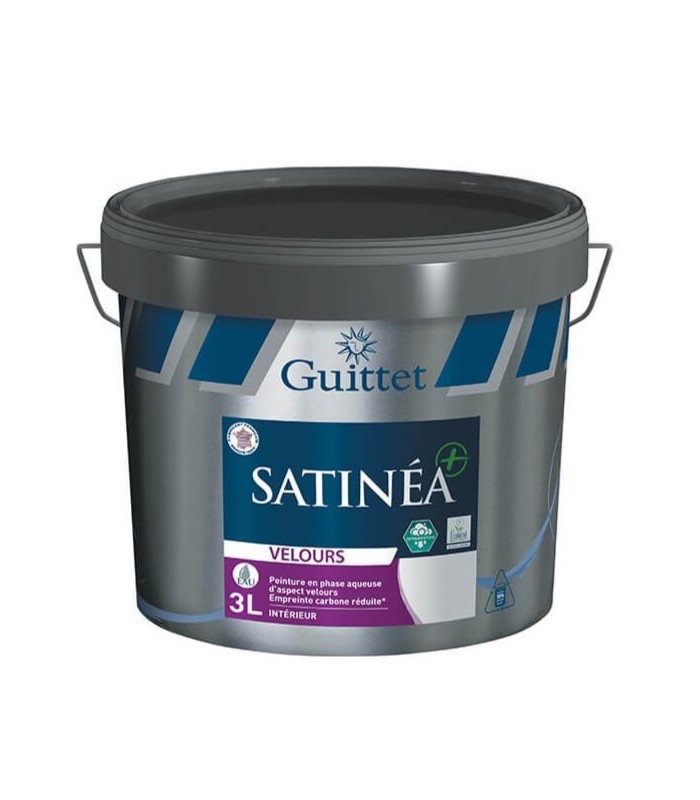 Guittet Satinea + Velours Bas Carbone Peinture Murs - Intérieur