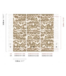 Papier Peint CHEVIOT IVORY DGRHA1013 260 - Collection RHAPSODY - MASUREEL - REF. DGRHA1013 260