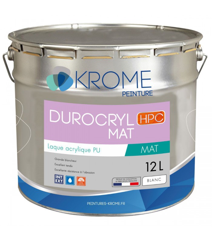 Krome Durocryl Mat Laque Acrylique Polyuréthane - Intérieur et Extérieur