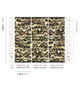 Papier Peint CHEVIOT DELICIOSO DGRHA1023 260 - Collection RHAPSODY - MASUREEL - REF. DGRHA1023 260