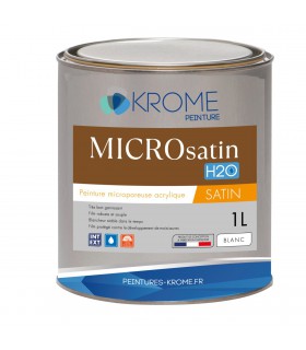 Peinture Microporeuse Intérieur et Extérieur - Microsatin H2O Krome - Satiné