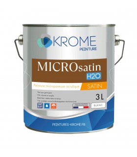 Peinture Microporeuse Intérieur et Extérieur - Microsatin H2O Krome - Satiné