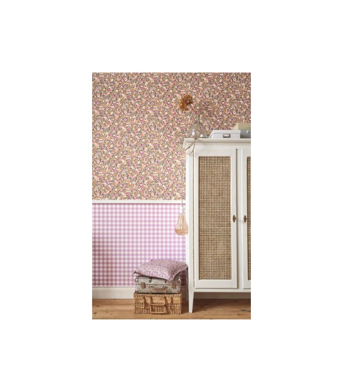 Papier Peint VICHY LILAS - Collection ONCE UPON A TIME 2 - CASADECO - Réf. OUTD89265313