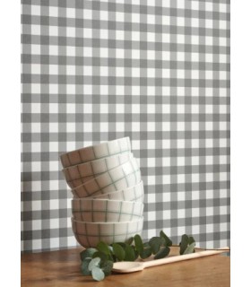 Papier Peint VICHY ANTHRACITE - Collection ONCE UPON A TIME 2 - CASADECO - Réf. OUTD89269419