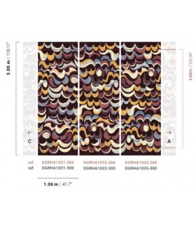 Papier Peint CHEVIOT NOCTURNE DGRHA1033 300 - Collection RHAPSODY - MASUREEL - REF. DGRHA1033 300