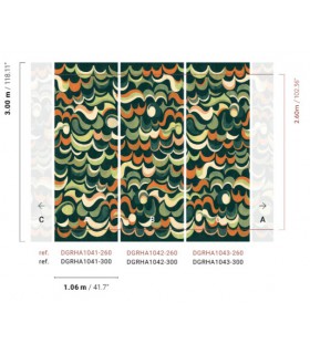 Papier Peint CHEVIOT AUTUMNAL DGRHA1041 300 - Collection RHAPSODY - MASUREEL - REF. DGRHA1041 300