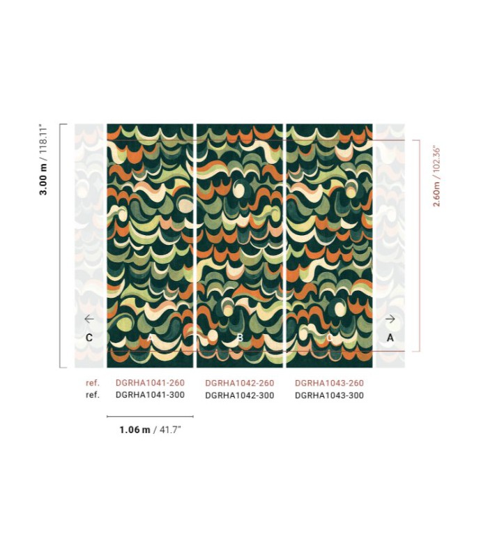 Papier Peint CHEVIOT AUTUMNAL DGRHA1041 300 - Collection RHAPSODY - MASUREEL - REF. DGRHA1041 300