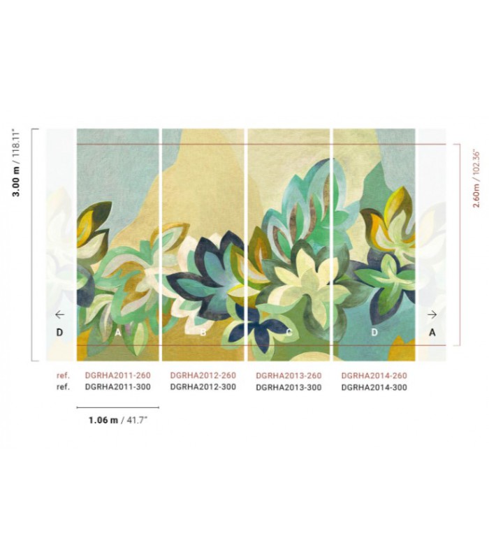 Papier Peint SOMERSET OASIS DGRHA2011 300 - Collection RHAPSODY - MASUREEL - REF. DGRHA2011 300