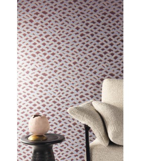 Papier Peint MUNRO PRUNE RHA304 - Collection RHAPSODY - MASUREEL - REF. RHA304