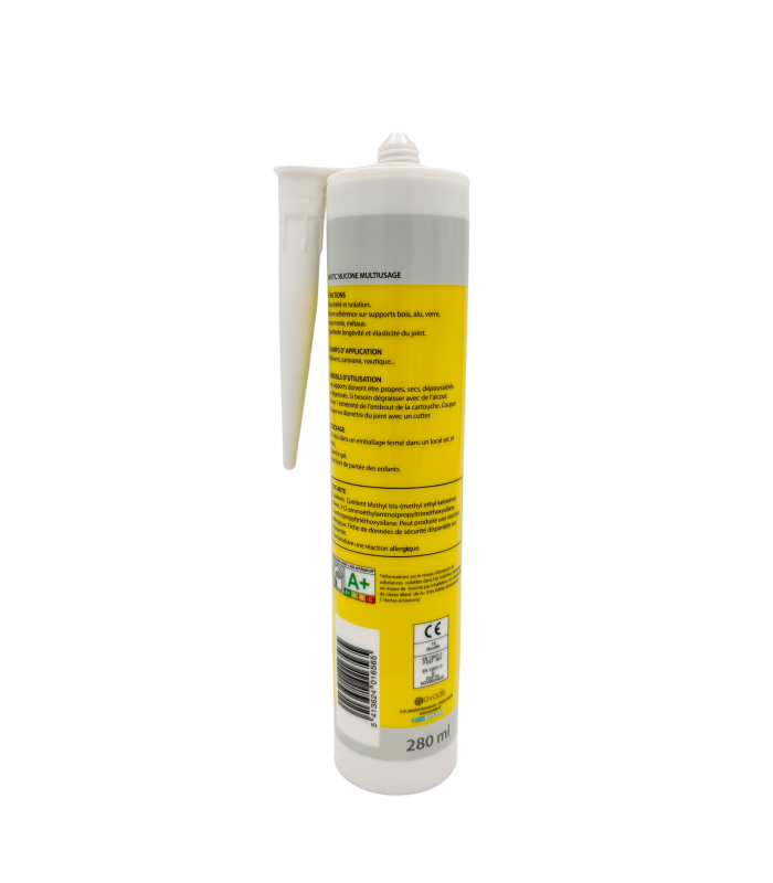Mastic silicone multi-usages blanc Novofix 280ml
