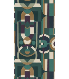 Papier Peint VITRAIL EMERAUDE - FAUBOURG DES LUMIERES - CASAMANCE - REF.76250610