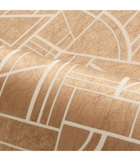 Papier Peint CINÉTIQUE CUIVRÉ - FAUBOURG DES LUMIERES - CASAMANCE - REF.76292752