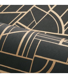 Papier Peint CINÉTIQUE ANTHRACITE - FAUBOURG DES LUMIERES - CASAMANCE - REF.76293058