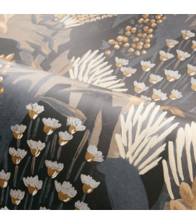 Papier Peint ERICA ANTHRACITE/SABLE - NATURE PRECIEUSE - CASAMANCE - REF.76570508