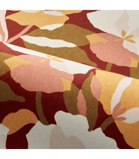 Papier Peint AMARYLLIS GRENAT/BLUSH - NATURE PRECIEUSE - CASAMANCE - REF.76580916