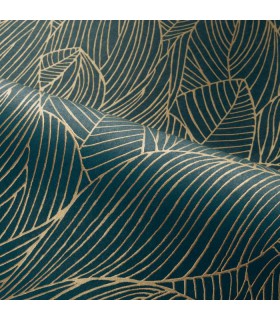 Papier Peint HOSTA MARINE/DORÉ - NATURE PRECIEUSE - CASAMANCE - REF.76602752
