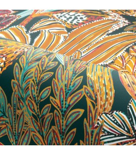 Papier Peint BORROMEE PÉTROLE/MULTICO - NATURE PRECIEUSE - CASAMANCE - REF.A74320936