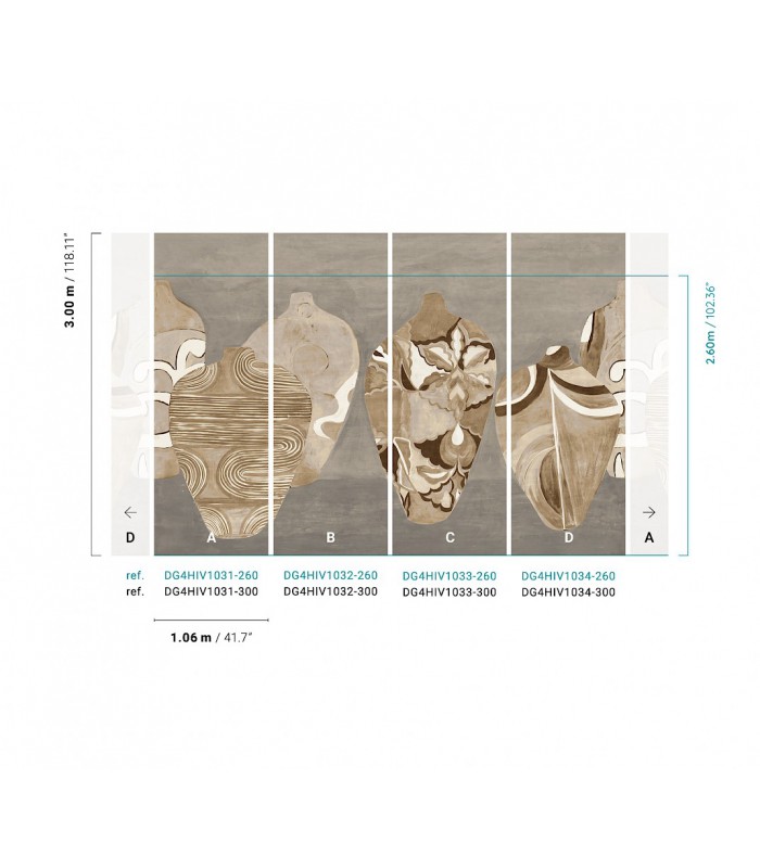 Papier Peint HIVA ATHENE DG4HIV1032 260 - Collection TERRA - MASUREEL - REF. DG4HIV1032 260