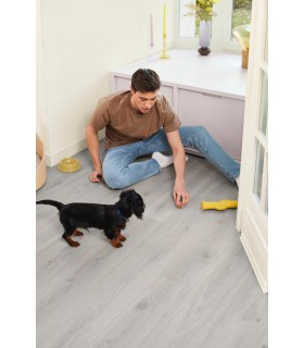 Berry Alloc Parquet stratifié Ocean+ 8V4 - Bloom Silver Grey - 1288 x 190 x 8 mm