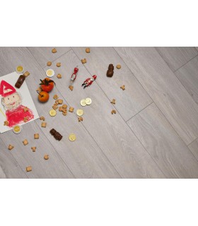 Parquet stratifié Ocean+ 8XL - Jazz Light Grey - Résistant à l'eau - 2038 x 241 x 8 mm