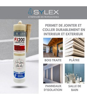 Mastic Coller, Jointer et Sceller 290ml Sylex Construction FJ 200